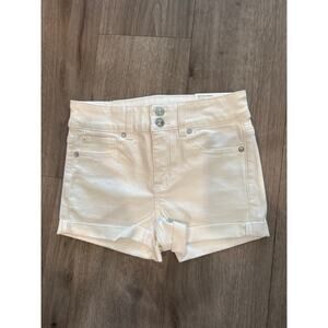 American Eagle Next Level Stretch High Rise Shortie White Shorts Size 00